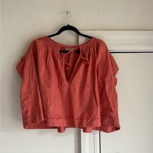 Free People Crop Coral Top